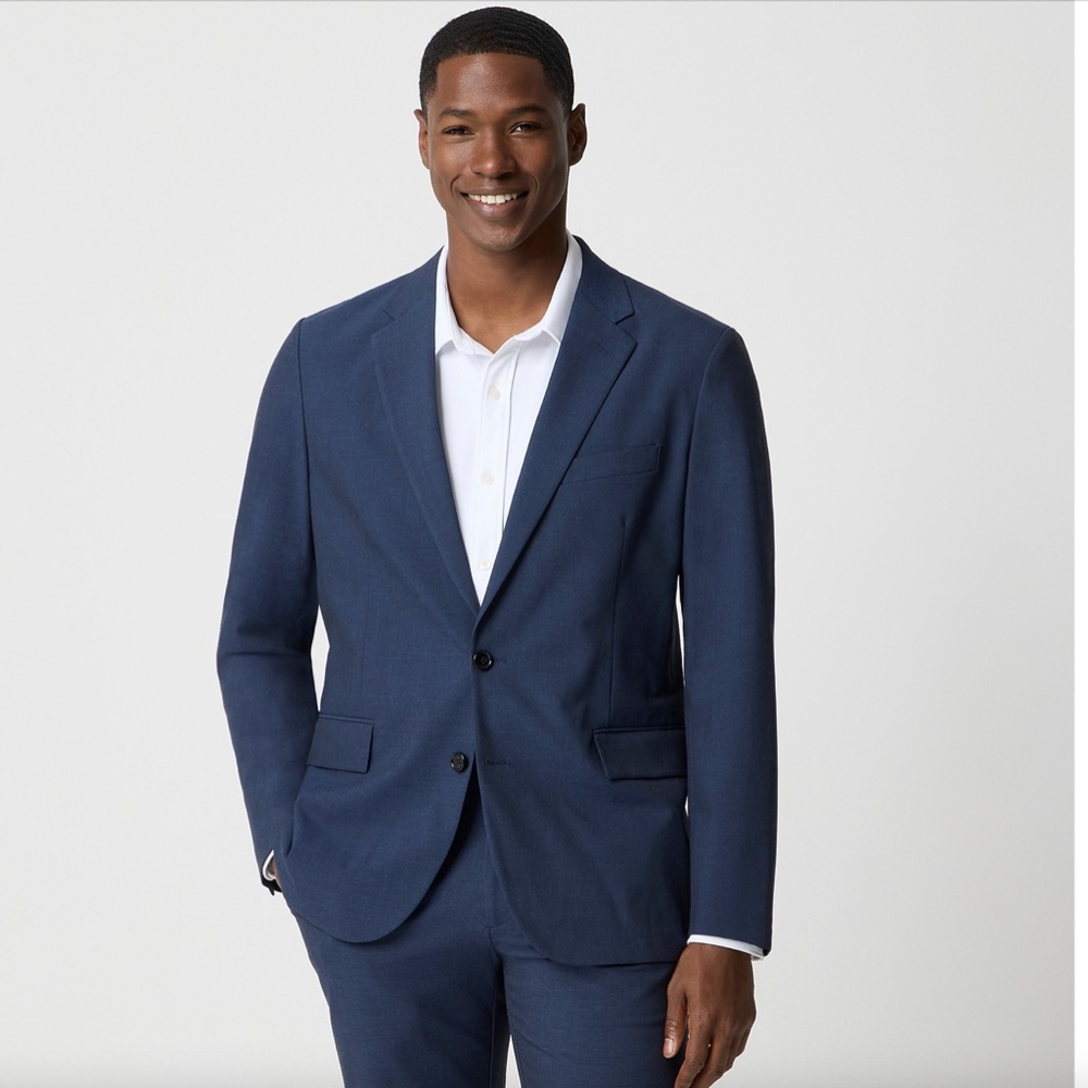 J. Crew Men's Slim-Fit Thompson Performance Suit Jacket, Navy, Size 34S Career